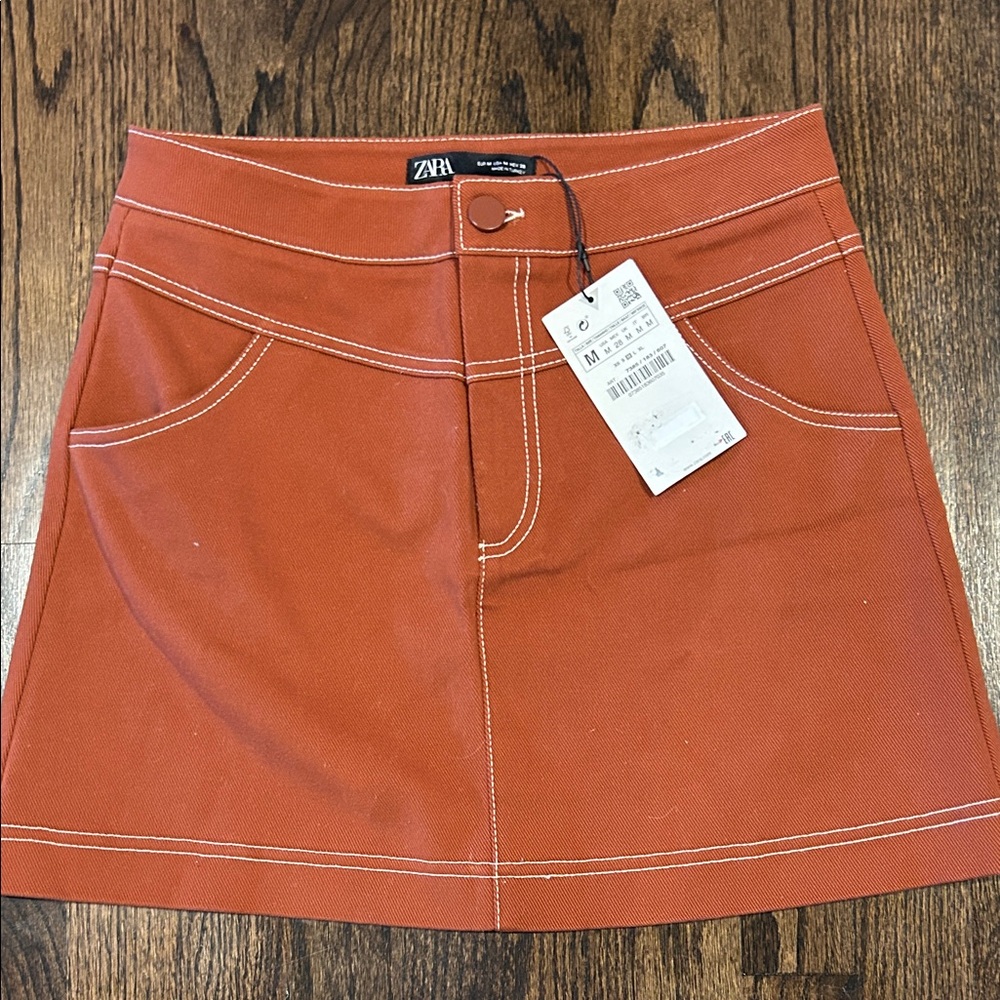 Zara Women's Rust Mini Skirt